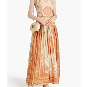 BNWT Zimmermann Size 2 Anneke Paisley Cut out dress